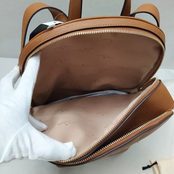 Kate Spade New York Lena Brown Leather Zipper Closure Top Handle Backpack - NWT main image 15